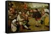 Peasant Dance, (Bauerntanz) 1568-Pieter Bruegel the Elder-Framed Stretched Canvas