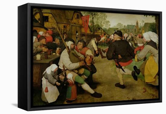 Peasant Dance, (Bauerntanz) 1568-Pieter Bruegel the Elder-Framed Stretched Canvas