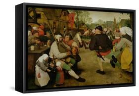 Peasant Dance, (Bauerntanz) 1568-Pieter Bruegel the Elder-Framed Stretched Canvas