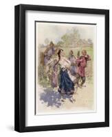 Peasant Dance in Little Russia-Frederic De Haenen-Framed Art Print