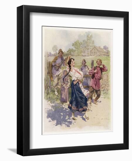 Peasant Dance in Little Russia-Frederic De Haenen-Framed Art Print