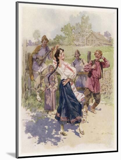 Peasant Dance in Little Russia-Frederic De Haenen-Mounted Art Print