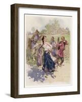 Peasant Dance in Little Russia-Frederic De Haenen-Framed Art Print