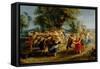 Peasant Dance-Peter Paul Rubens-Framed Stretched Canvas
