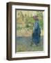 Peasant Digging; Paysanne Bechant, 1882-Camille Pissarro-Framed Giclee Print