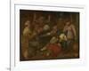 Peasant Drinking About-Adriaen Brouwer-Framed Art Print