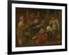 Peasant Drinking About-Adriaen Brouwer-Framed Art Print