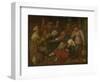 Peasant Drinking About-Adriaen Brouwer-Framed Art Print