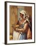 Peasant Family at Table-Giandomenico Tiepolo-Framed Giclee Print