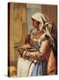 Peasant Family at Table-Giandomenico Tiepolo-Stretched Canvas