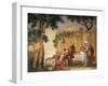 Peasant Family at Table-Giandomenico Tiepolo-Framed Giclee Print