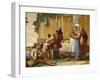 Peasant Family at Table-Giandomenico Tiepolo-Framed Giclee Print