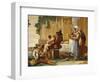 Peasant Family at Table-Giandomenico Tiepolo-Framed Giclee Print