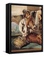 Peasant Family at Table-Giandomenico Tiepolo-Framed Stretched Canvas