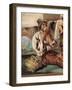 Peasant Family at Table-Giandomenico Tiepolo-Framed Giclee Print