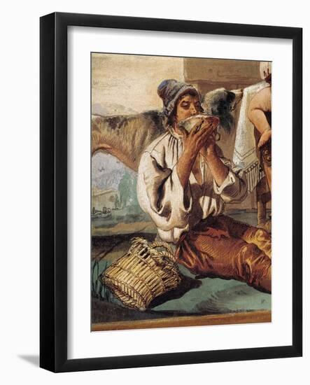 Peasant Family at Table-Giandomenico Tiepolo-Framed Giclee Print