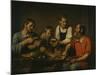 Peasant Family before Dinner, 1824-Fyodor Grigoryevich Solntsev-Mounted Giclee Print