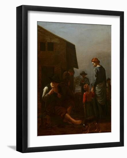 Peasant Family with Man Removing Fleas from Himself, 1656-60-Michael Sweerts-Framed Giclee Print