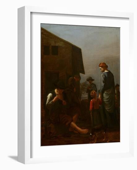 Peasant Family with Man Removing Fleas from Himself, 1656-60-Michael Sweerts-Framed Giclee Print