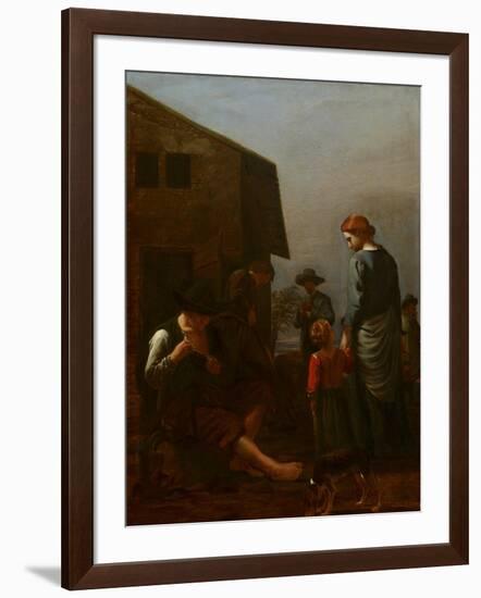 Peasant Family with Man Removing Fleas from Himself, 1656-60-Michael Sweerts-Framed Giclee Print