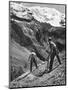 Peasant Farmers Haymaking at the Glacier Foot, Switzerland, 1936-F Hutzli-Mounted Premium Giclee Print
