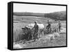 Peasant Farmers Working in Wheat Fields-null-Framed Stretched Canvas