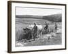 Peasant Farmers Working in Wheat Fields-null-Framed Photographic Print