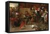 Peasant Feast-Maerten van Cleve-Framed Stretched Canvas