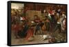 Peasant Feast-Maerten van Cleve-Framed Stretched Canvas