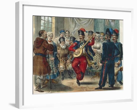 Peasant Festival, Ukraine, 1841, Russia 19th Century-null-Framed Giclee Print