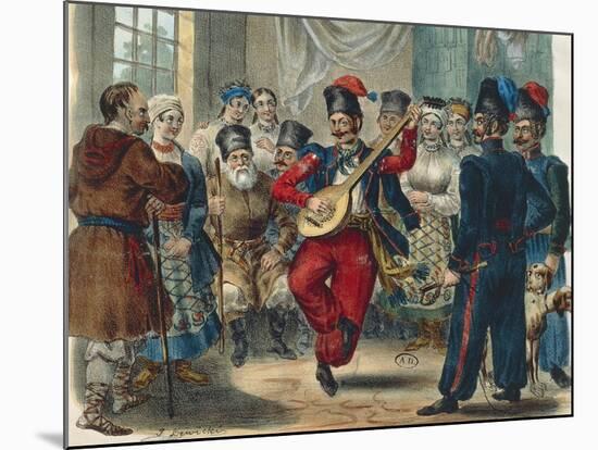 Peasant Festival, Ukraine, 1841, Russia 19th Century-null-Mounted Giclee Print