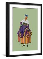 Peasant from Thiers Carries a Jug-Elizabeth Whitney Moffat-Framed Art Print