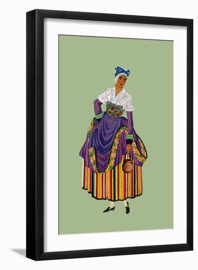 Peasant from Thiers Carries a Jug-Elizabeth Whitney Moffat-Framed Art Print