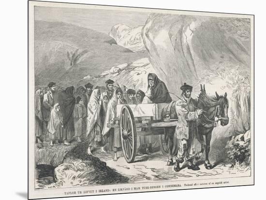 Peasant Funeral in Connemara-null-Mounted Art Print