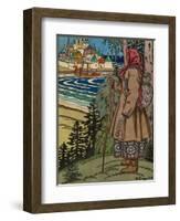 Peasant Girl. Illustration to the Book Contes De L'Isba, 1931-Ivan Yakovlevich Bilibin-Framed Giclee Print