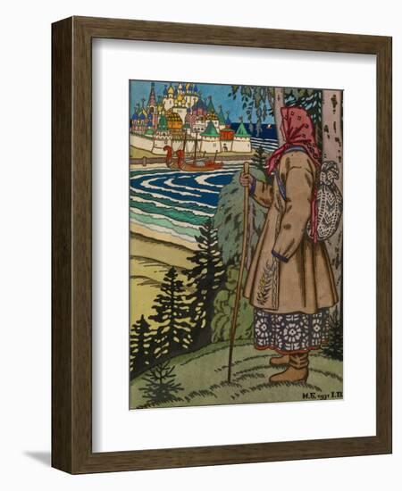 Peasant Girl. Illustration to the Book Contes De L'Isba, 1931-Ivan Yakovlevich Bilibin-Framed Giclee Print