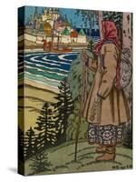 Peasant Girl. Illustration to the Book Contes De L'Isba, 1931-Ivan Yakovlevich Bilibin-Stretched Canvas