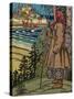 Peasant Girl. Illustration to the Book Contes De L'Isba, 1931-Ivan Yakovlevich Bilibin-Stretched Canvas