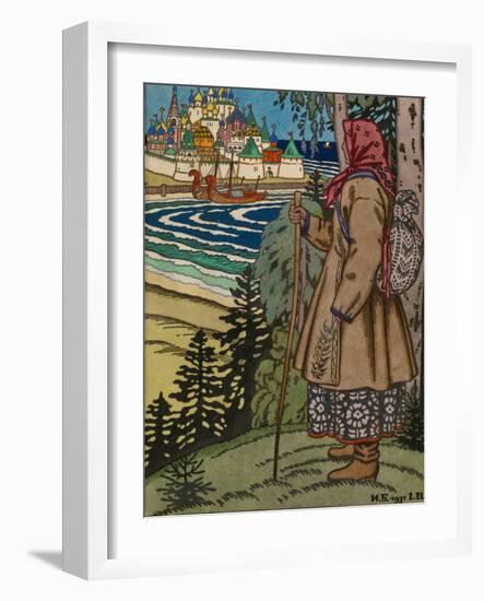 Peasant Girl. Illustration to the Book Contes De L'Isba, 1931-Ivan Yakovlevich Bilibin-Framed Giclee Print