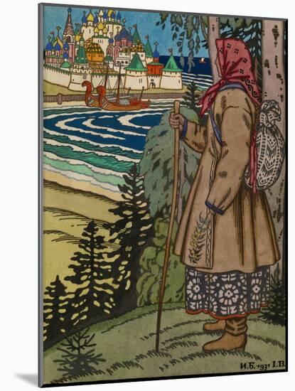 Peasant Girl. Illustration to the Book Contes De L'Isba, 1931-Ivan Yakovlevich Bilibin-Mounted Giclee Print