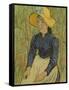 Peasant Girl in Straw Hat, 1890-Vincent van Gogh-Framed Stretched Canvas