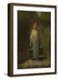 Peasant Girl Returning from the Well, C.1860 (Oil on Panel)-Jean-Francois Millet-Framed Giclee Print