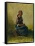 Peasant Girl with Folded Hands, 1837-Carl Spitzweg-Framed Stretched Canvas