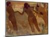 Peasant Girls Bathing at Dusk, 1875-76-Edgar Degas-Mounted Giclee Print