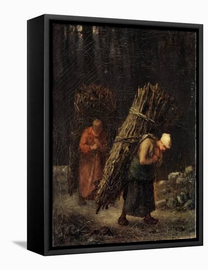 Peasant Girls with Brushwood, C1852-Jean Francois Millet-Framed Stretched Canvas