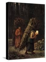 Peasant Girls with Brushwood, C1852-Jean Francois Millet-Stretched Canvas