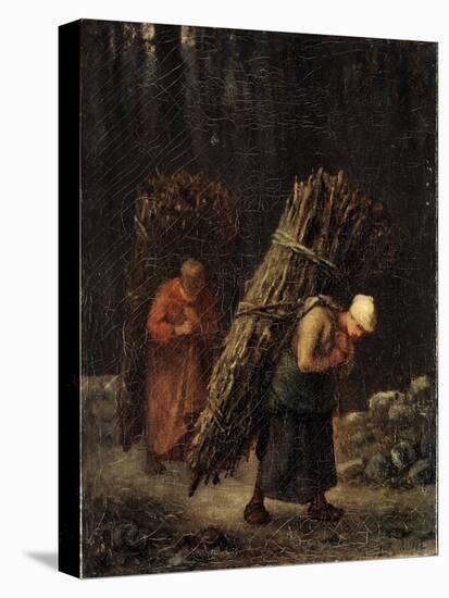 Peasant Girls with Brushwood, C1852-Jean Francois Millet-Stretched Canvas