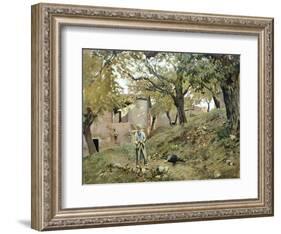 Peasant in Montemurlo Countryside-Telemaco Signorini-Framed Giclee Print