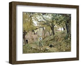 Peasant in Montemurlo Countryside-Telemaco Signorini-Framed Giclee Print