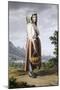 Peasant in the Background of Maddaloni-Giovanni Battista Lusieri-Mounted Giclee Print